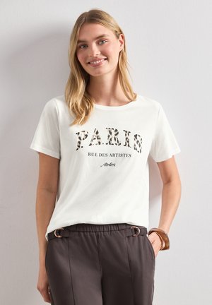 Street One, T-SHIRT MIT WORDING ARTWORK - T-shirt con stampa - off white