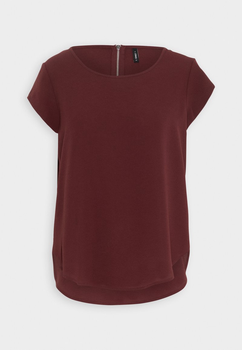 T-Shirt ONLY Onlvic Donna - Top In Poliestere Con Cerniera Posteriore E Scollo A Barchetta - Foto 5