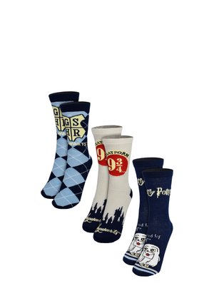 Harry Potter, 3ER PACK HARRY POTTER SOCKEN HEDWIG GLEIS 9 3/4 STRÜMPFE - Socks - weiß blau