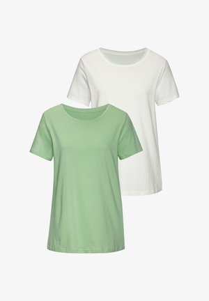 Vivance, 2 PACK - T-shirt basic - grün creme