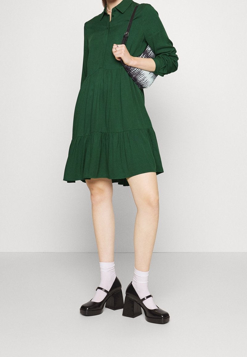VILA Shirt dress - dark green - (Pre-owned) - Zalando.ie