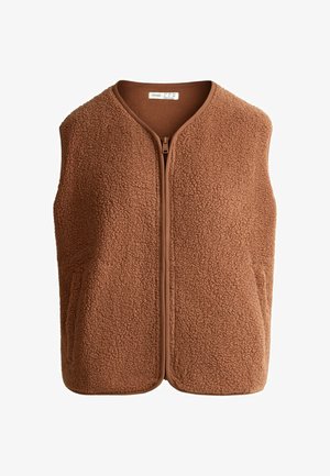 OYSHO, Waistcoat - camel