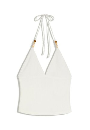 Bershka, RUSTIC HALTER TOP - Débardeur - beige