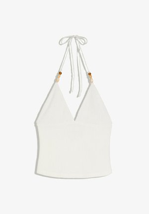Bershka, RUSTIC HALTER TOP - Débardeur - beige