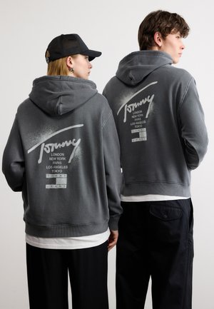 NEON SIGN UNISEX - Φούτερ με κουκούλα - black