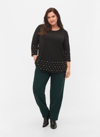 Zizzi WITH BEADS AND 3/4 SLEEVES - Pitkähihainen paita - black