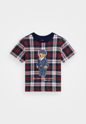 Polo Ralph Lauren POLO BEAR PLAID COTTON JERSEY TEE - T-shirt imprimé - dark red