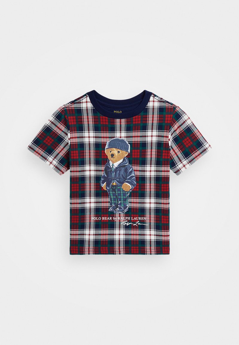 Polo Ralph Lauren POLO BEAR PLAID COTTON JERSEY TEE - Camiseta estampada - dark red