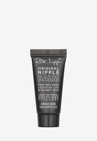 Black tube of Dr. Lipp Original Nipple Balm, 15ml, with white text. Multi-use skincare product for dry skin, featuring smooth texture.