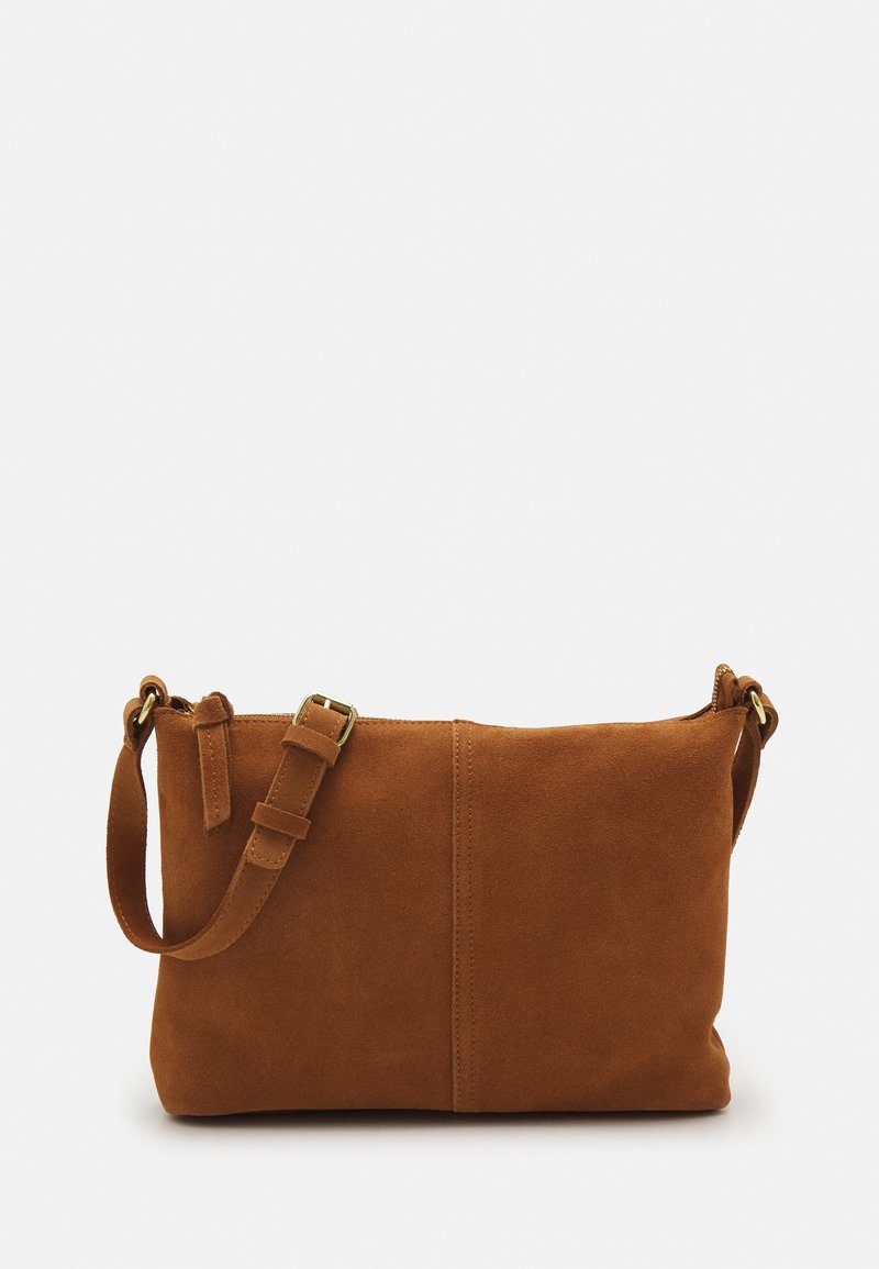 Zign - LEATHER - Axelremsväska - cognac, Förstora