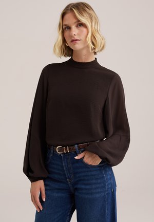 WE Fashion, Blouse - dark brown
