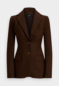 Lauren Ralph Lauren GLEN PLAID BELTED WOOL BLEND BLAZER - Blazer - burgundy multi