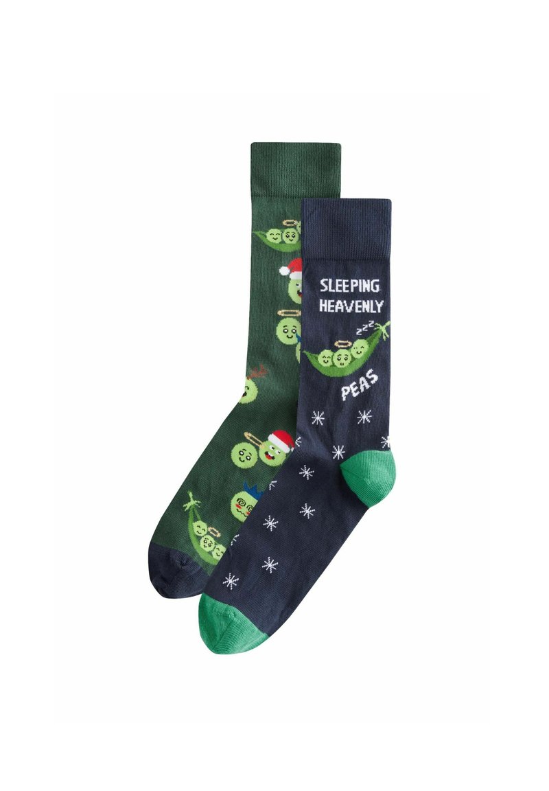 Next 2 PACK - CHRISTMAS PATTERN - Chaussettes - blue green