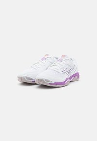 Mizuno WAVE PHANTOM 3 - Handball shoes - white/patrician purple/quince