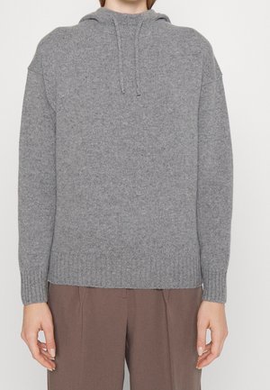 Stickad tröja - mottled dark grey