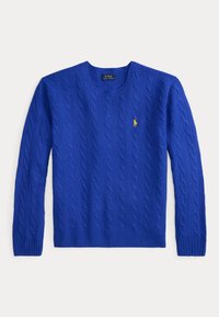 CABLE KNIT WOOL CASHMERE JUMPER - Stickad tröja - sapphire star