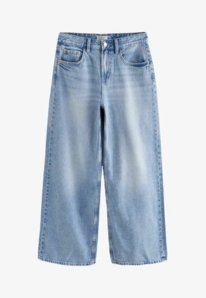 Bredde jeans i lyseblå denim, med et klassisk fem-lomme design, lige pasform og let falming på benene.