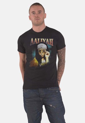 AALIYAH TRIPPY LOGO - Print T-shirt - black