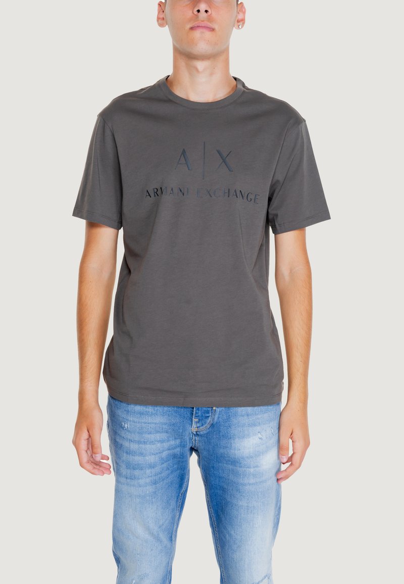 Armani Exchange T-Shirt print - black olive