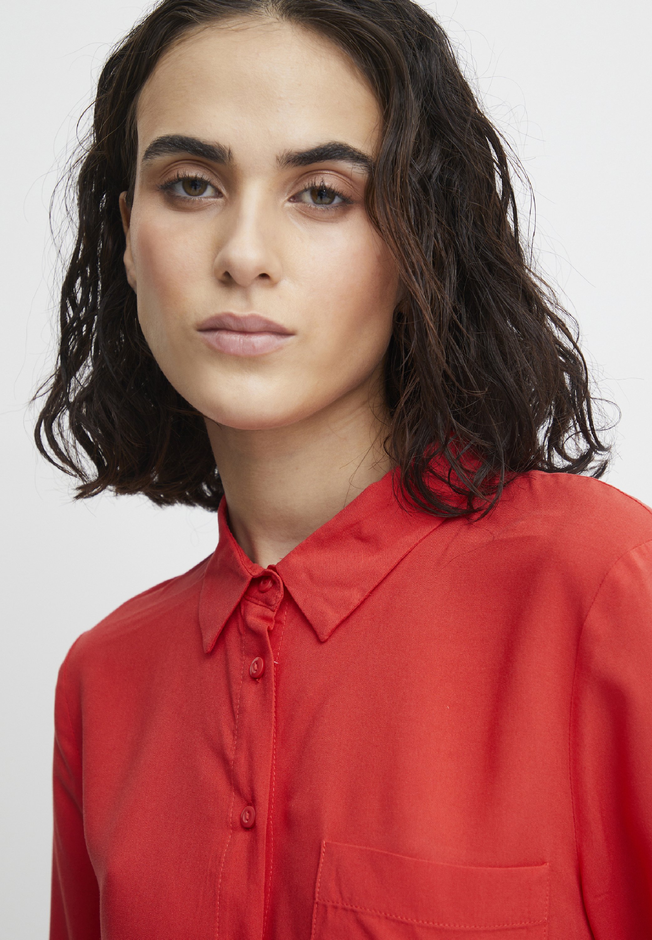 売れ筋商品|||イチ シャツ レディース トップス IHMain - Button-down blouse - poppy red ICHI IHMain - Button-down blouse - poppy red/red - Zalando.ie