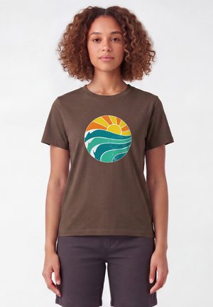 watapparel, SUMMER SUN - T-shirt print - mocha