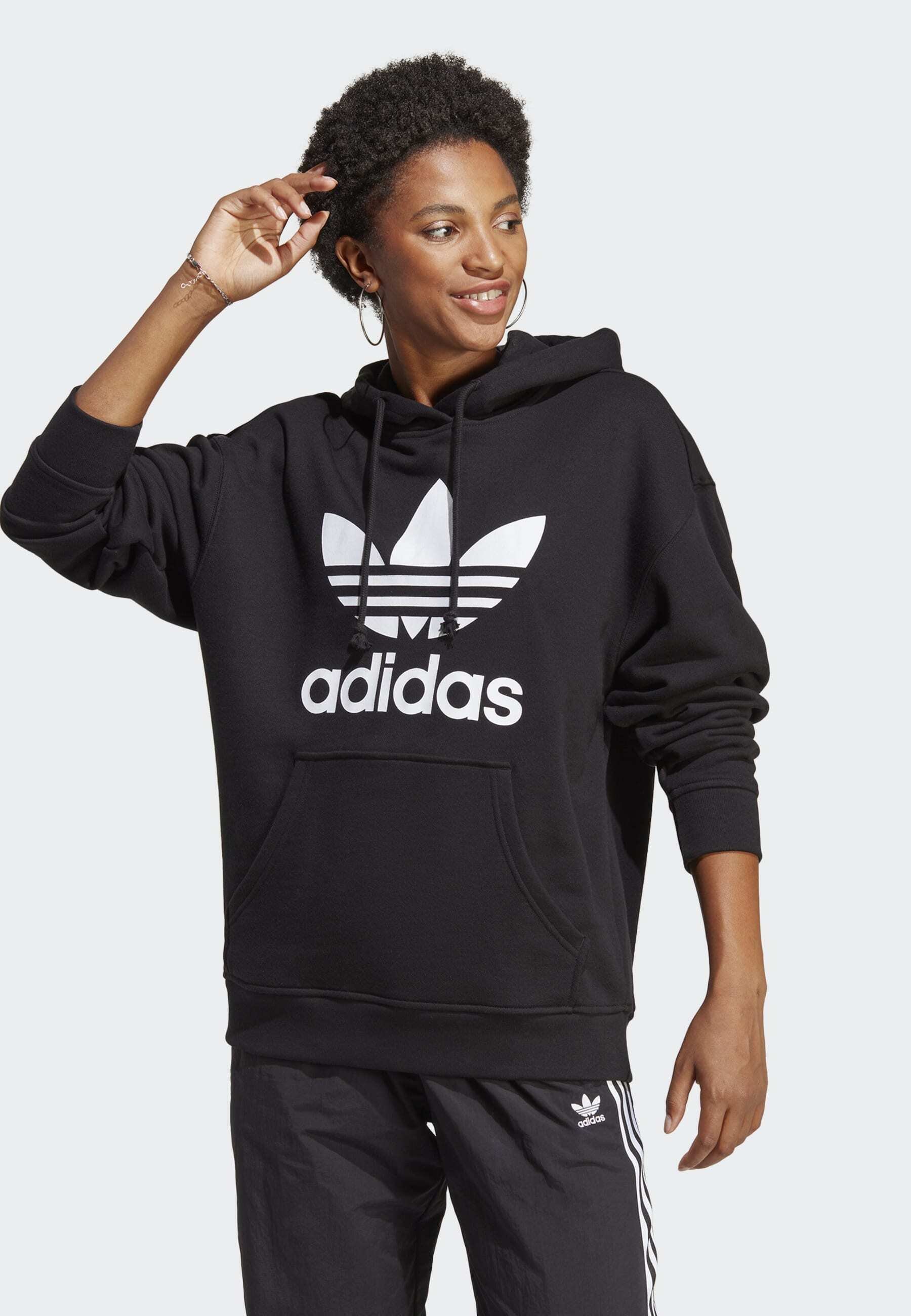 adidas trefoil logo hoodie