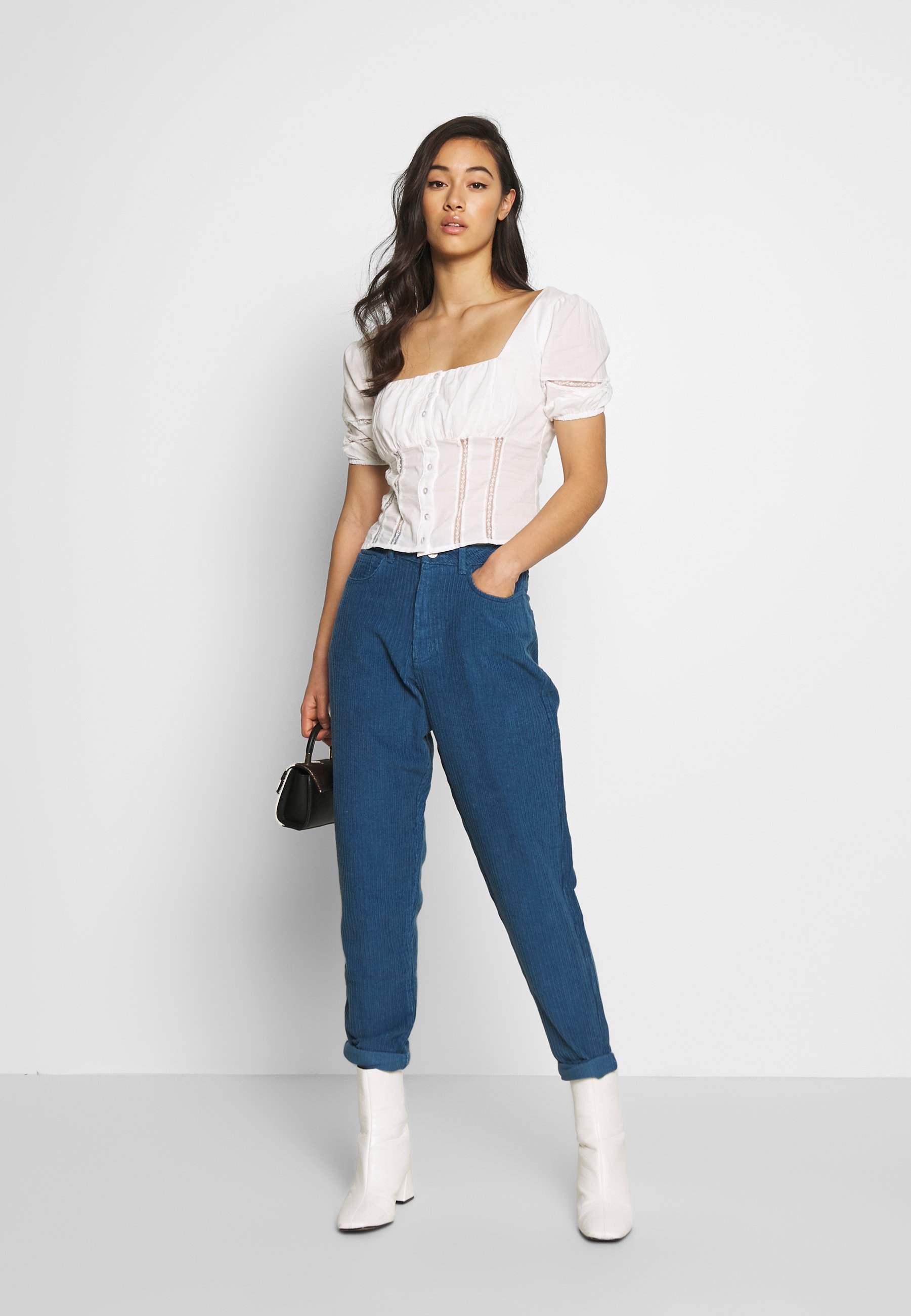 Missguided RIOT HIGH RISE JUMBO MOM JEAN PETROL Bukse Missguided RIOT HIGH RISE JUMBO MOM JEAN PETROL - Bukse - blue