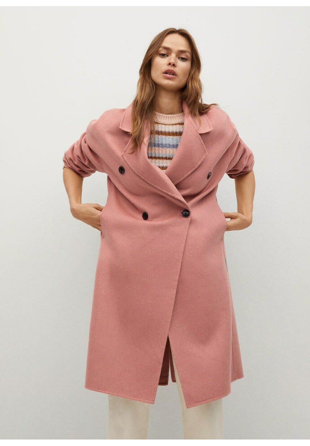 Mango Picarol Manteau Classique Pastellrosa Gris Zalando Be