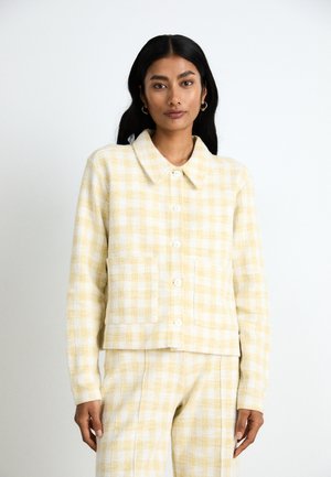 Mads Nørgaard ABBY - Bluza z gumbi - misted yellow/white alyssum