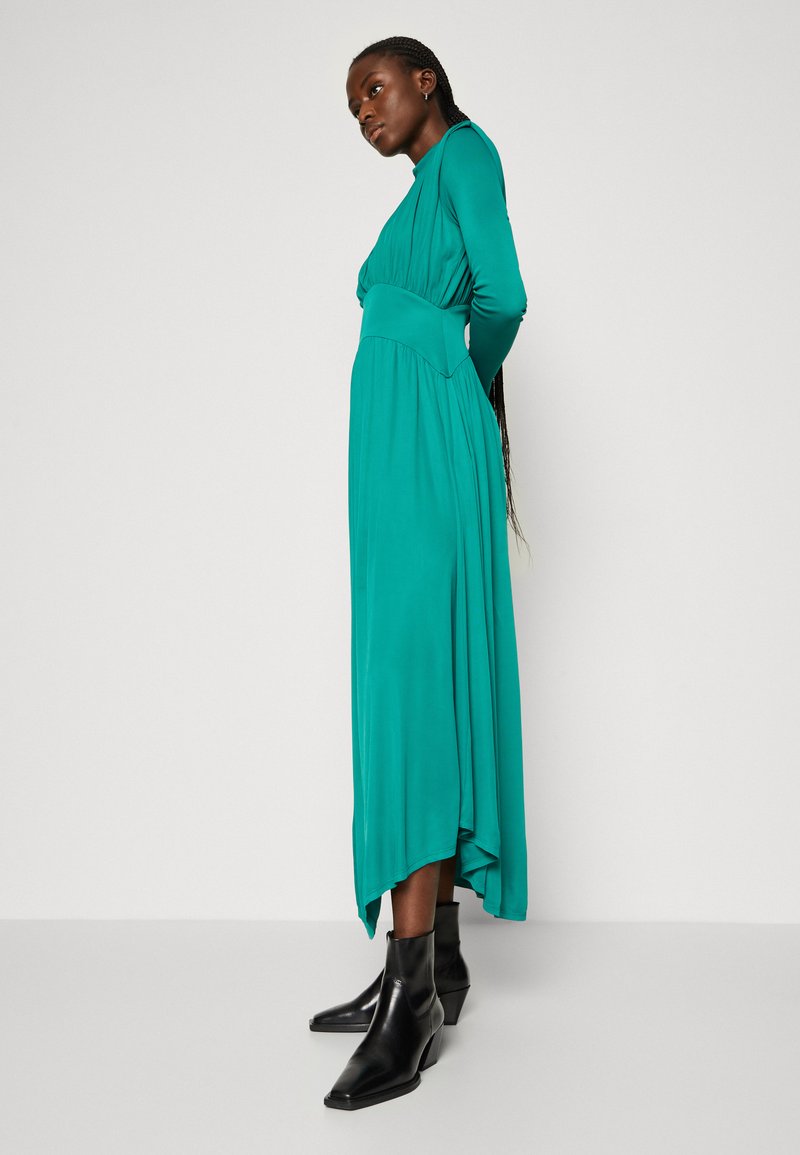 green emerald velvet dress Green Honolulu Flowers Long Sleeve Maxi Dress – FARM Rio
