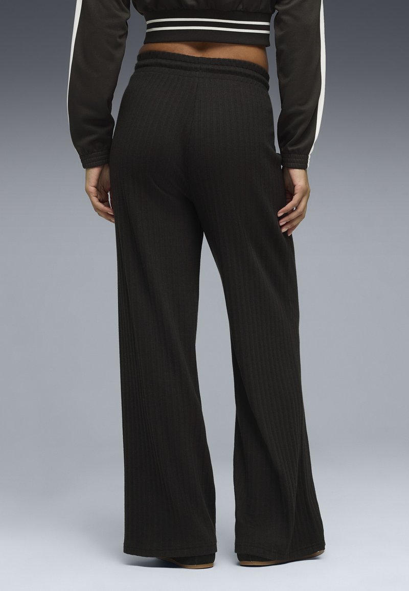 Puma HER HIGH-WAIST WIDE LEG HOSE - Kalhoty - black
