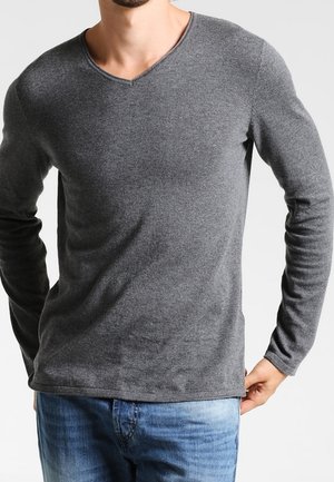 Strickpullover - mottled dark grey