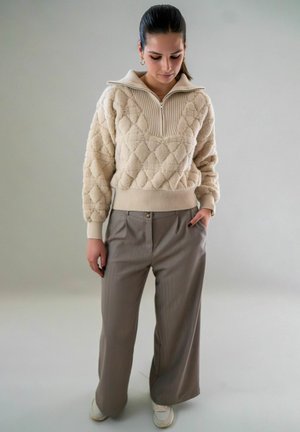 BOBBI - Fleece trui - sand