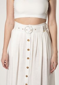 INFLUENCER BUTTON-THROUGH - Plooirok - white
