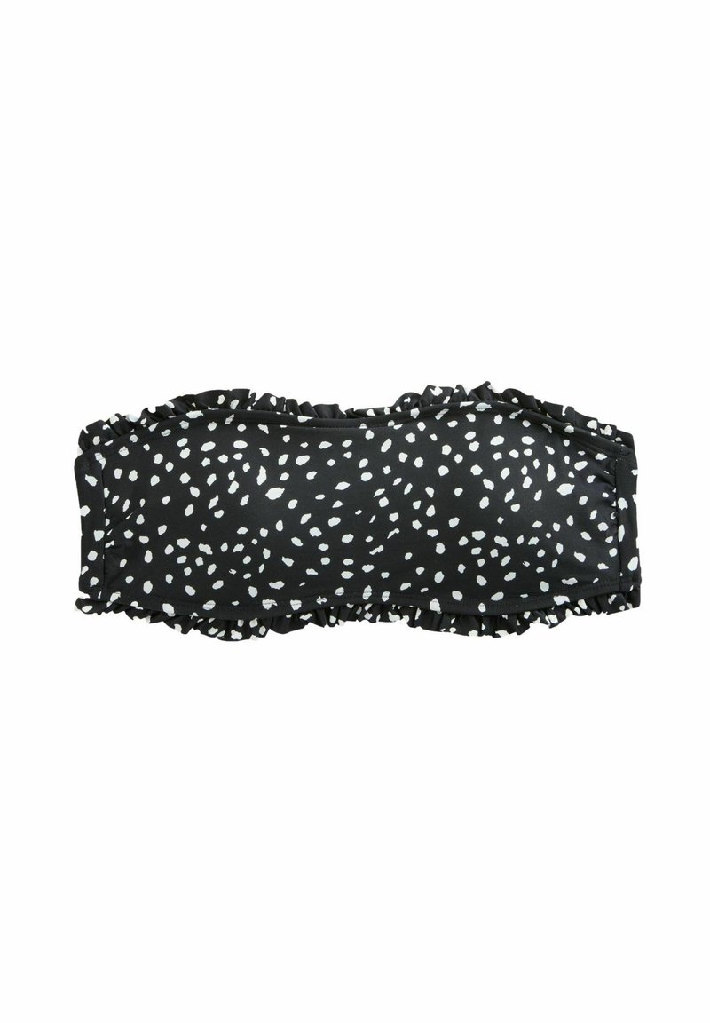 Next REGULAR FIT -FRILL BANDEAU - Gornji dio bikinija - black white spot