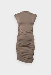 FUNNEL DRESS - Jerseykjole - brown