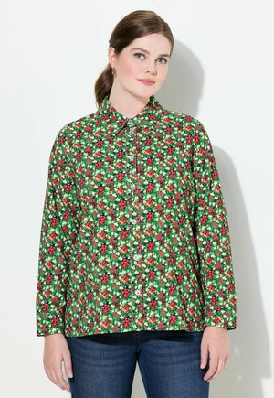 FLORAL LONG SLEEVE - Paitapusero - oliv