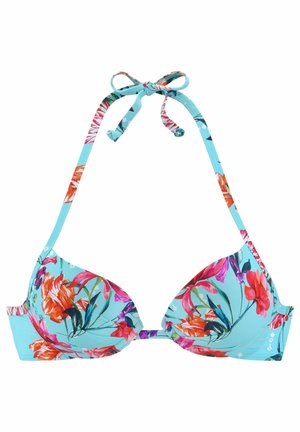 PUSH-UP - Bikini-Top - hellblau bedruckt