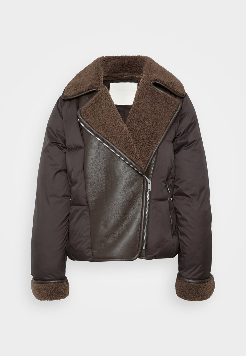 Vero Moda Tall Winterjas donkerbruin