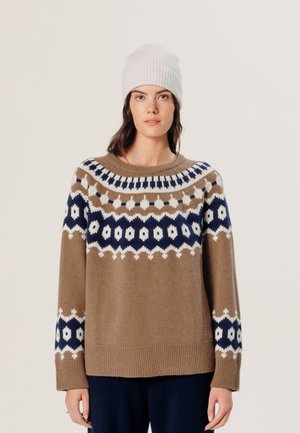 JACQUARD - Trui - camel