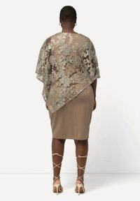 Ulla Popken SHEER LACE  - Cocktailklänning - taupe