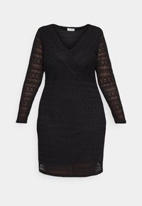 EVOKED VILA VIAVELINE V NECK DRESS - Denní šaty - Birch Pae/modrá