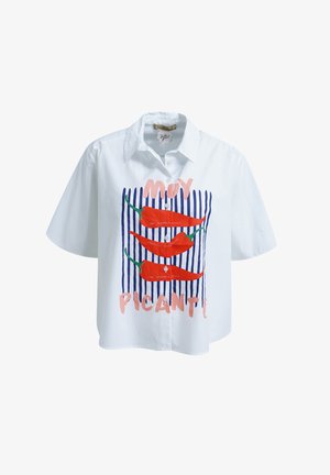 Smith&Soul, SMITH&SOUL BOXY-BLUSE MIT PICANTE PRINT - Button-down blouse - white