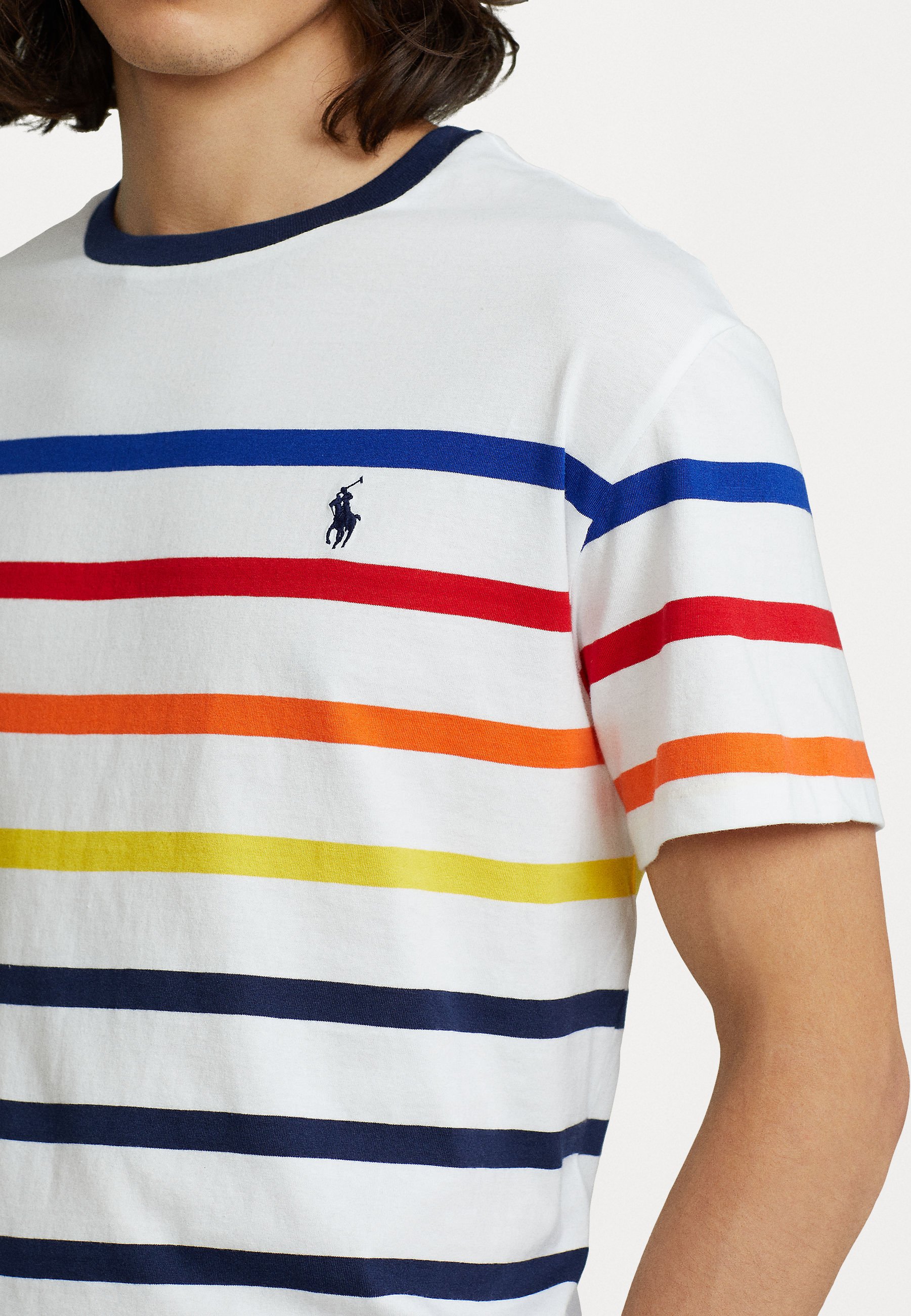 Polo Ralph Lauren CUSTOM SLIM FIT STRIPED CREWNECK T-SHIRT