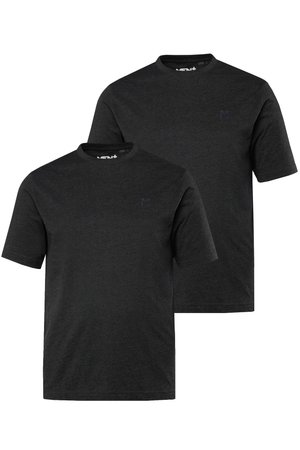 Men Plus, MEN+ T-SHIRT, BASIC, 2ER-PACK, HALBARM, RUNDHALS, BIS 8 XL - T-shirt basic - black