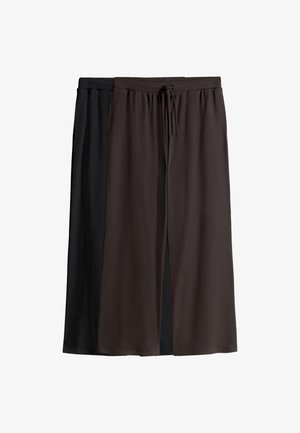 THE SET REGULAR FIT - 2 PACK WIDE - Kelnės - black chocolate brown