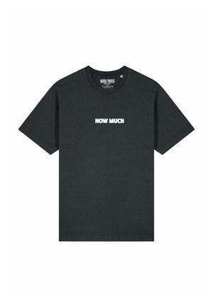 HOW MUCH HEAVYWEIGHT - Print T-shirt - washed black