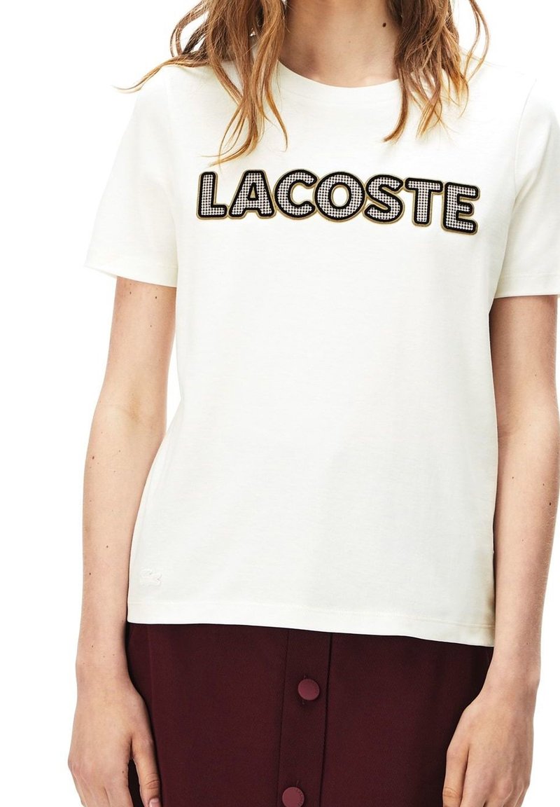 Lacoste T-shirt med print - off-white