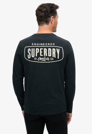 Superdry WORKWEAR APPLIQUE - Long sleeved top - jet black