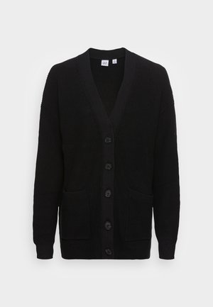 V LONG CARDIGAN - Cardigan - true black